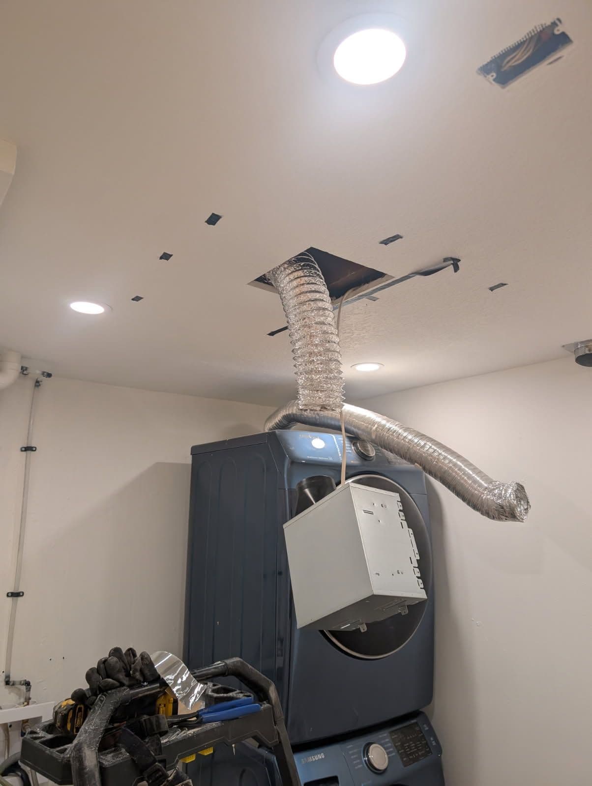 Laundry Room Upgrade with Exhaust Fan and Recessed Lighting image